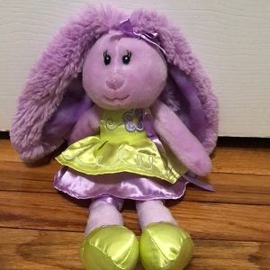 Easter bunny stuffed‎ plush rabbit purple green